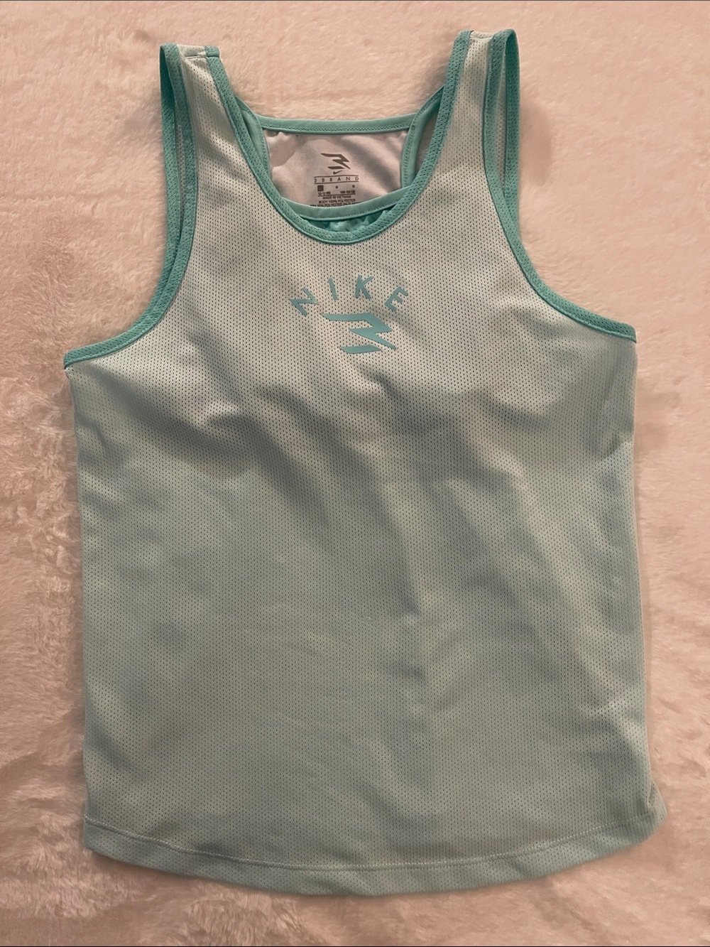 Nike Aqua/Light Teal Mesh Racerback Tank Top Girls SZ L  12-13